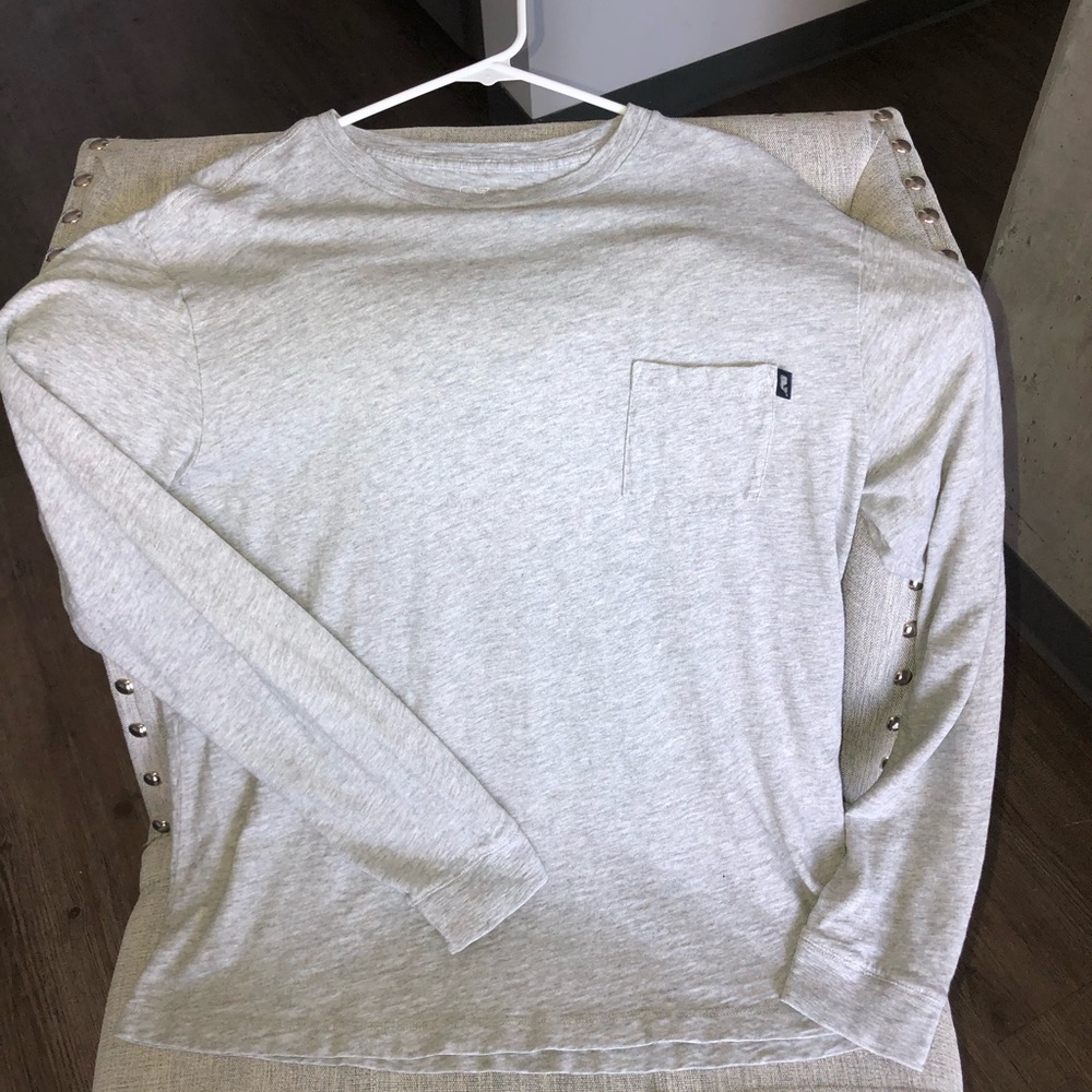 Vineyard Vines Long Sleeve Heathered Pocket Tee